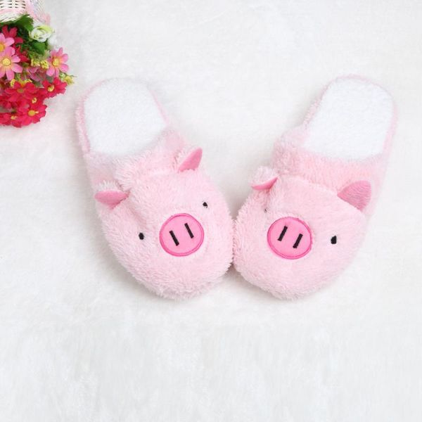 

lovely pig home women shoes winter soft striped comfortable cotton slippers 36-40 femmes chaussures, Black