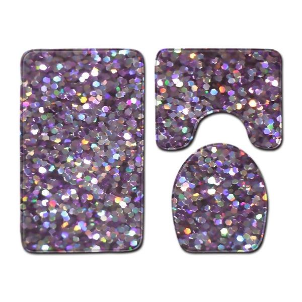 

bath mats 3pcs/set mat 3d shiny printed bathroom carpet for toilet floor non-slip rugs