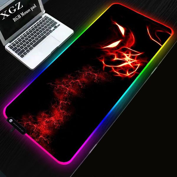 

mouse pads & wrist rests rgb usb gaming large pad player computer locking edge padmouse with led backlit carpet for keyboard desk mat mause