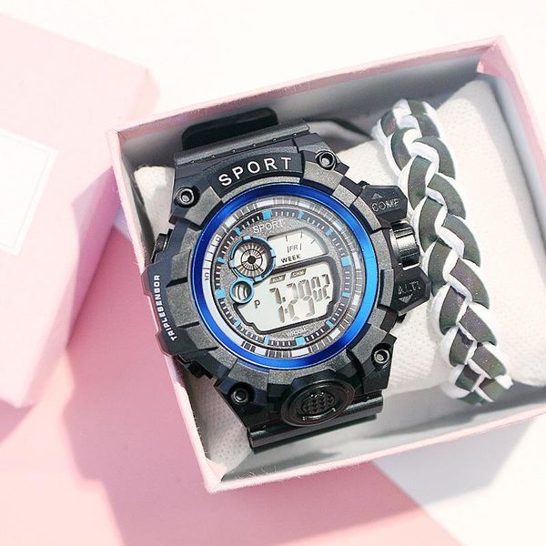 

sport men watches women camouflage brand fashion children student ins silicone waterproof gift watch lady quartz wristwatches, Slivery;brown