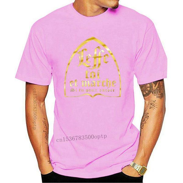 

men's t-shirts leffe yourself and walk if you still can t shirt french text beer alcohol drinking lovers tshirt 100% cotton soft tee, White;black