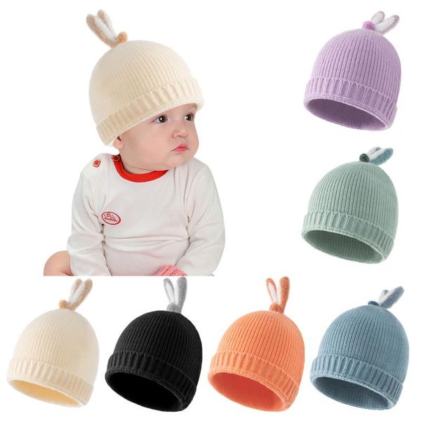 

caps & hats baby street dance hip hop hat spring autumn or boys girls knitted cap winter warm solid color children hat#25, Yellow