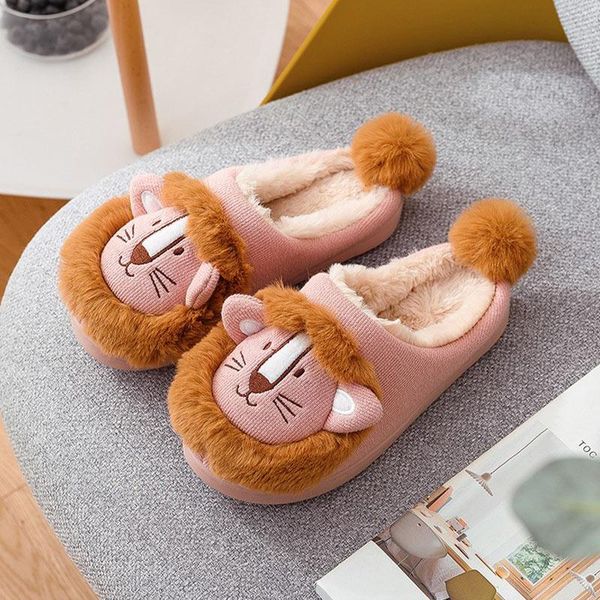 

slippers women home cartoon indoor woman house slipper fur winter warm ladies non-slip floor cute flats shoes women's flip-flops, Black