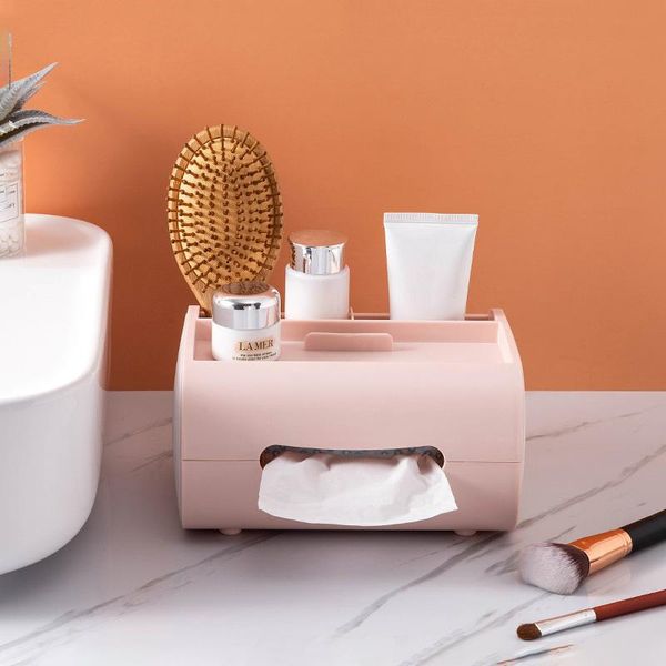 

tissue holder dividing storage paper towel dustproof box bathroom accessories double layer organizer boxes & napkins