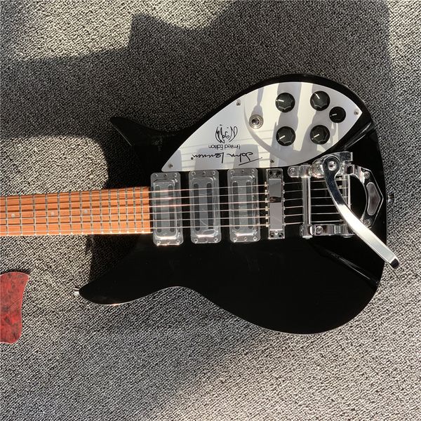 

oem 6 string electric guitar, black guitar with tremolo system, delivery guitars