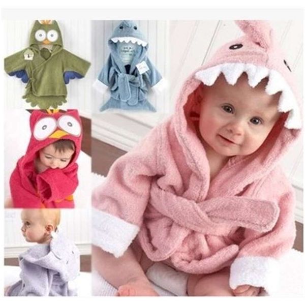 

bathrobe shark cartoon baby cap bath towel enlarged children's bathrobe