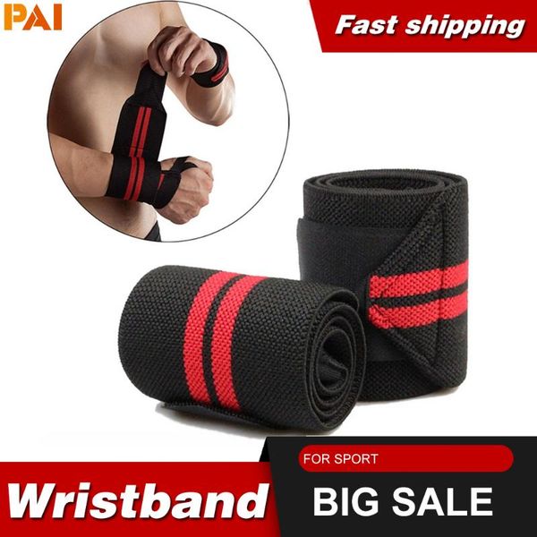 

weight lifting wristband elastic breathable wrist wraps bandage gym fitness weightlifting powerlifting brace support strap, Black;red