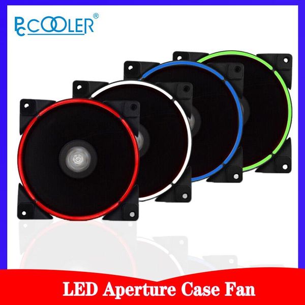

pccooler pc cooler 120mm mute chassis fan 3pin led aperture case radiator fans & coolings