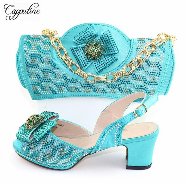

dress shoes coming water green sandals with handbag women and purse bag set cr2101 heel height 6.8cm, Black