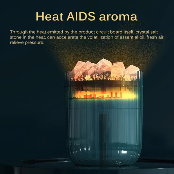 

portable crystal aromatheraphy humidifier usb wireless aroma essential oil diffuser air humidificador with atmosphere lamp home fragrance la