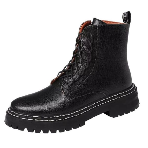 

women boots platform shoes triple black womens cool motorcycle boot leather shoe trainers sports sneakers size 35-40 02