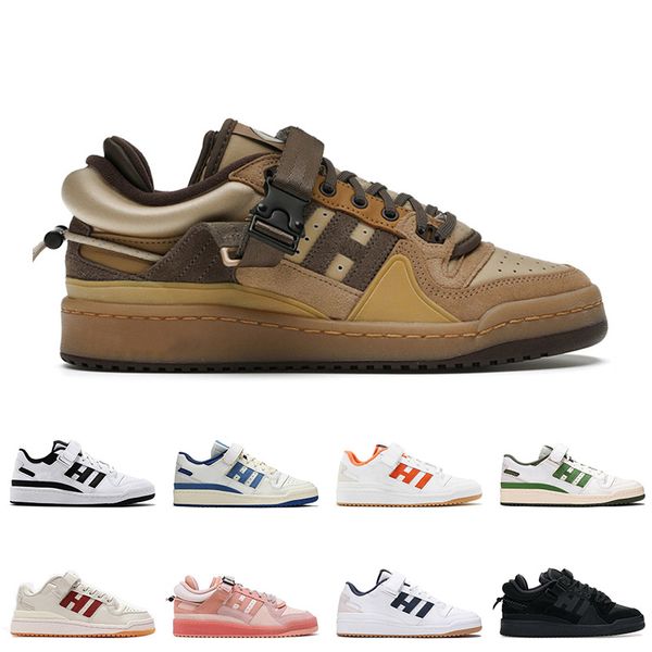 

bad bunny forum low casual sports shoes triple white true orange crew green bright blue mens women black to school skate sneakers trainers