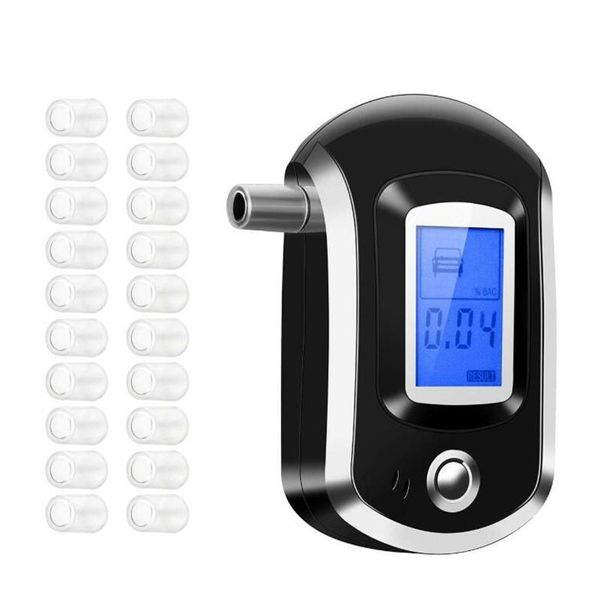 

alcohol tester breathalyzer digital breath display in large lcd screen mini-size portable alcoholism test
