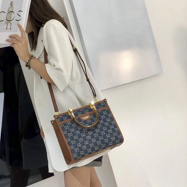 

70% off exclusive new product winter denim big tote bag fashion versatile large capacity simple shopping bag