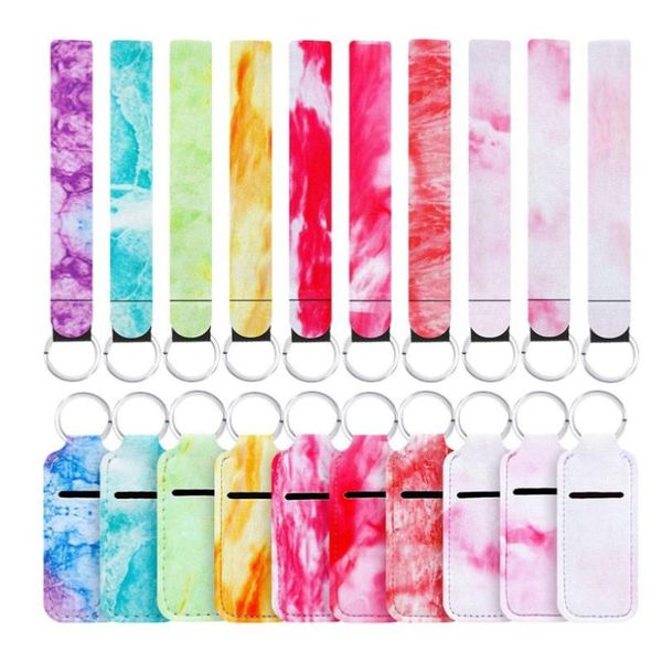 

keychains 18set portable refillable empty travel bottles with keychain holder hand sanitizer bottle container flip caps, Silver