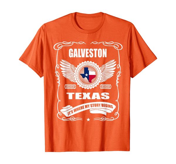 

galveston texas born in galveston texas t-shirt, White;black