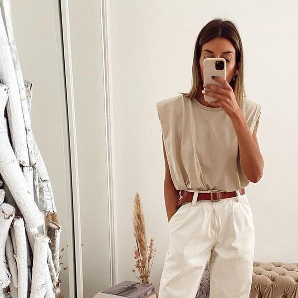 

loose t-shirt sleeveless ce women spring summer solid color cotton 2021 fashion casual classic female graphic tee, White