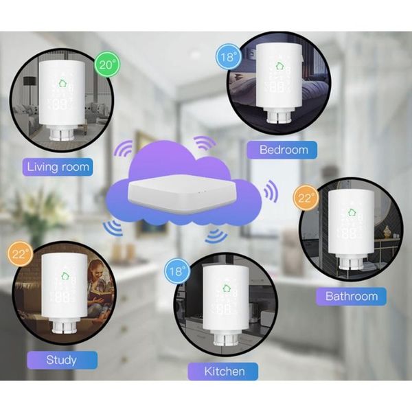

smart home control wifi tuya zigbee3.0 trv thermostat thermostatic radiator actuator remote drop