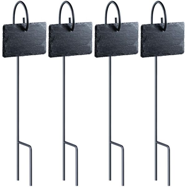 

other garden supplies homemaxs 15pcs/pack slate plant labels with stakes planting sign flower tags rods for greenhouse backyard farm (black)