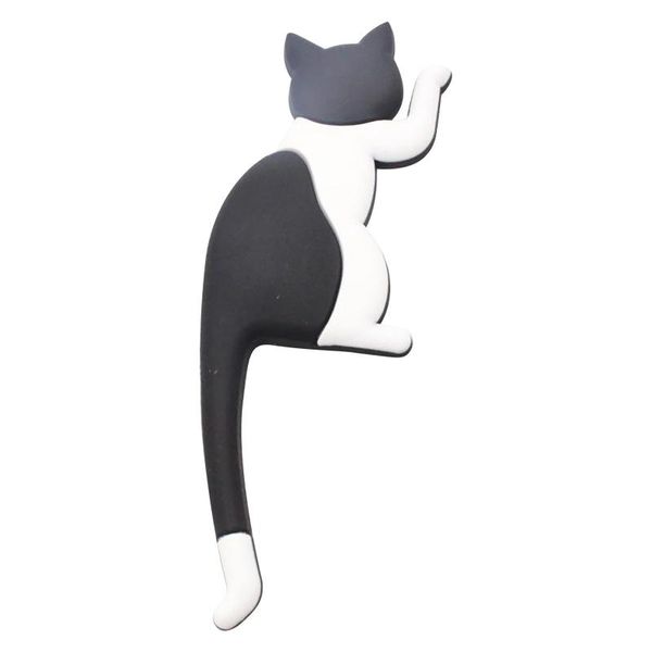 

hooks & rails cute cartoon cat sticky hook magnetic fridge magnet non-marking refrigerator home decorations stick holder