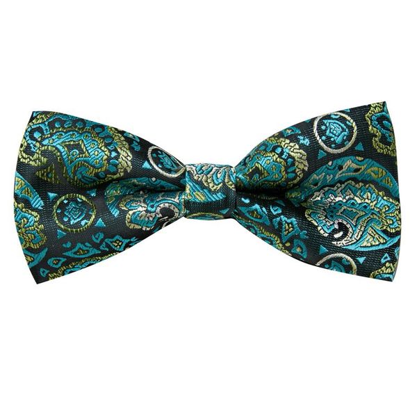 

bow ties men's tie gold paisley bowtie business wedding bowknot dot blue and black for groom party accessories, Black;gray