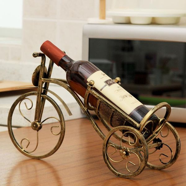 

wine bottle display stand tableretro bicycle model rack home porch craft decoration bedroom bronze practical sculpture racks