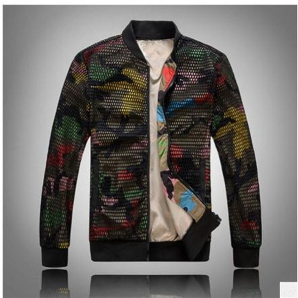 

men's jackets mens camouflage bomber hollow out design slim fit camo coats and hollow-out casual coat for men male j2287 zwl6, Black;brown