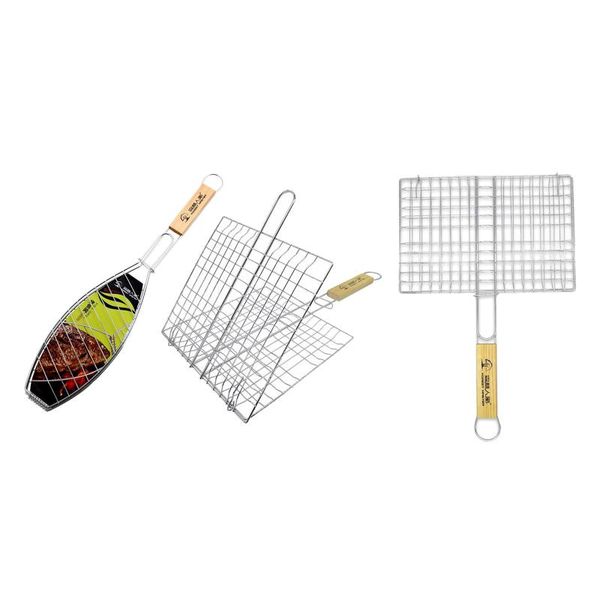 

tools & accessories fish bbq grill barbecue basket handle tool food steel roast