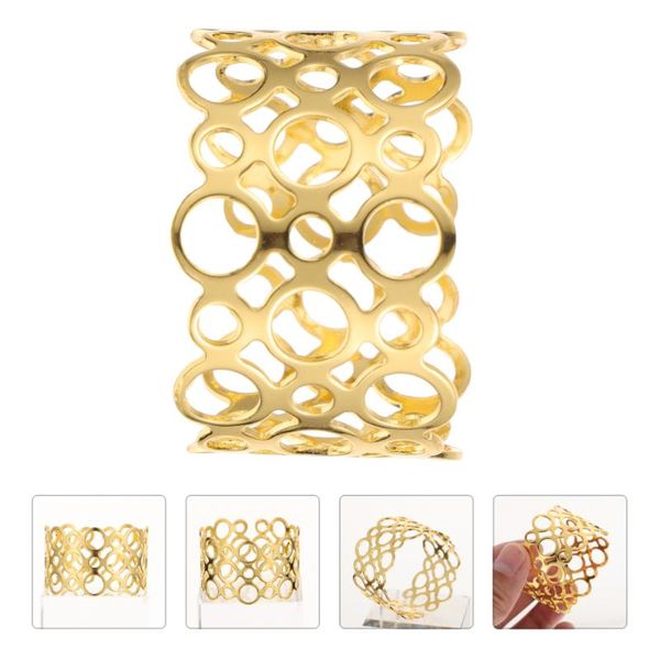 

napkin rings 4pcs hollow fashion buckles table accessories (golden)