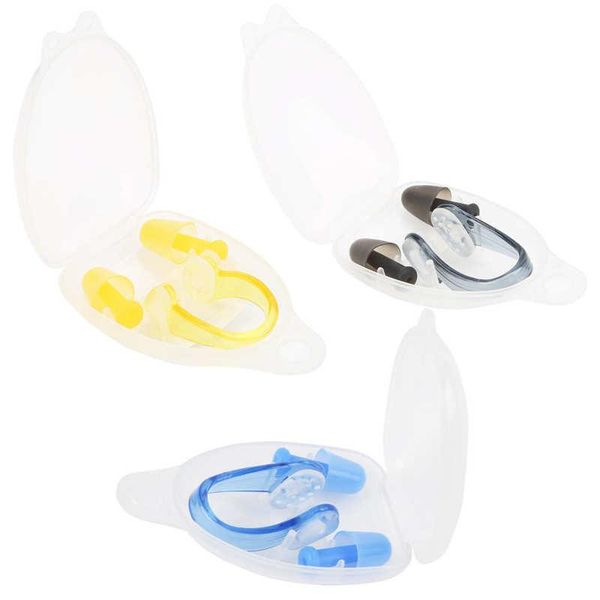 

waterproof water sport soft silicone pc swimming ear plugs nose clip set for surfing diving sports pool accessory