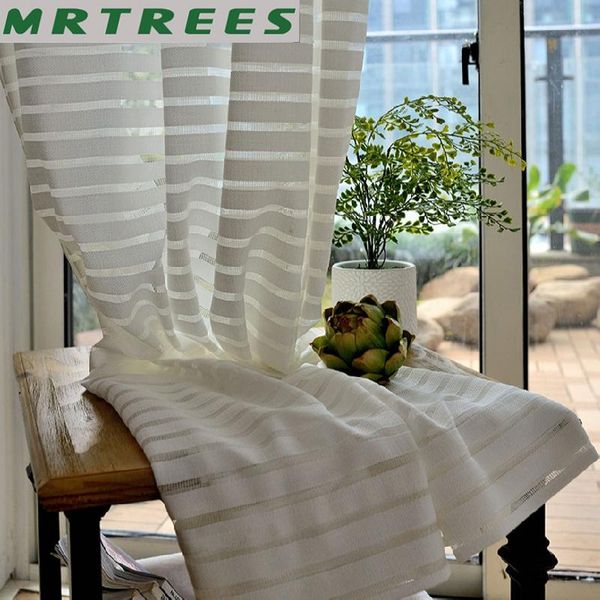 

curtain & drapes striped sheer curtains for living room home decorations modern tulle bedroom shower window