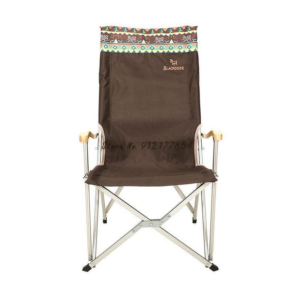 

camp furniture outdoor bamboo armrest folding chair aluminum alloy camping car fishing portable leisure backrest director
