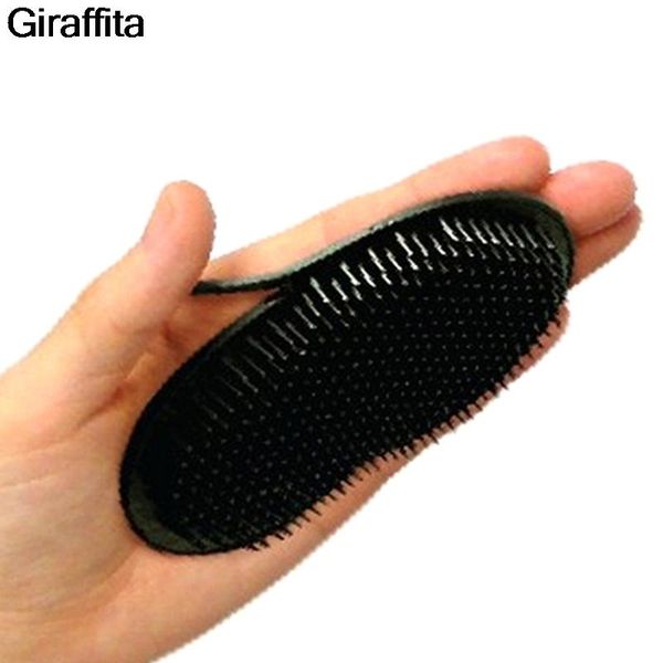 

pcs shampoo comb pocket men beard mustache palm scalp massage black hair care travel portable brush styling tools brushes, Silver