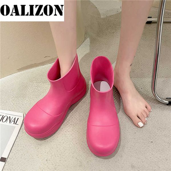 

women lady slip on sandal cool boots shoes summer new 2021 woman feminino waterproof rubber overshoes antiskid y0910, Black