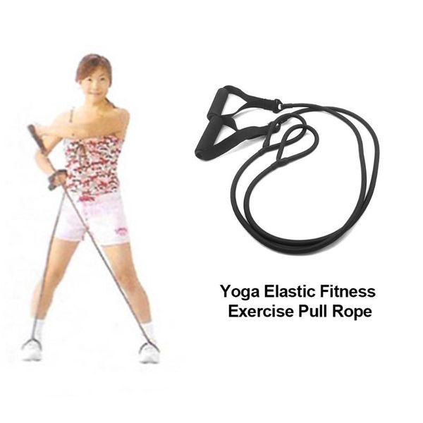 

yoga rope skipping elastic fitness exercise latex pull treadle type resistance bands workout with handle ne