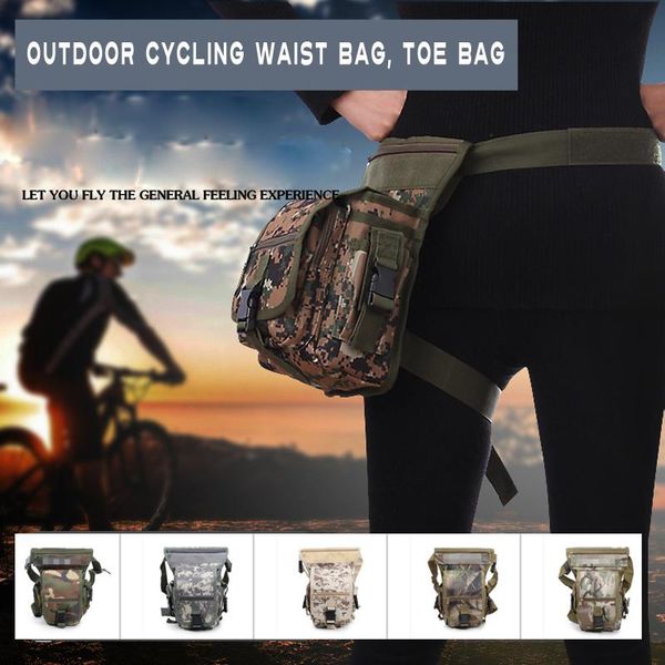 

camping bag outdoor sports escape belt equipment rock climbing toolbox military camouflage pattern tactical waist gadgets