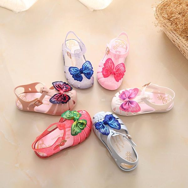 

princess sandals mini jelly girls shoes bows baby girl toddler, Black;red