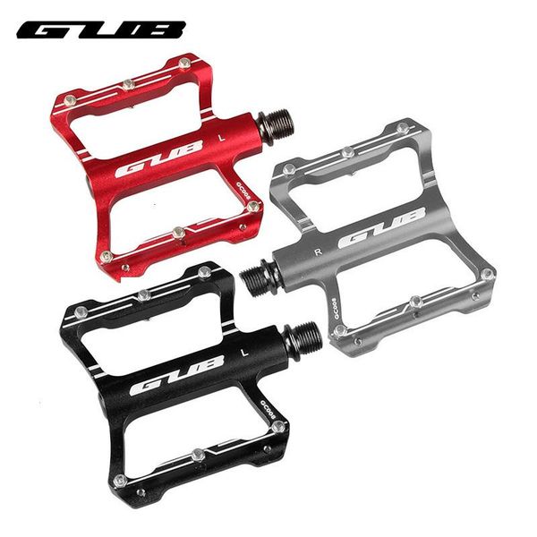 

bike pedals gub ultralight aluminum alloy bicycle cnc sealed bearing flat platform antiskid cycling pedal mtb riding part 2pcs