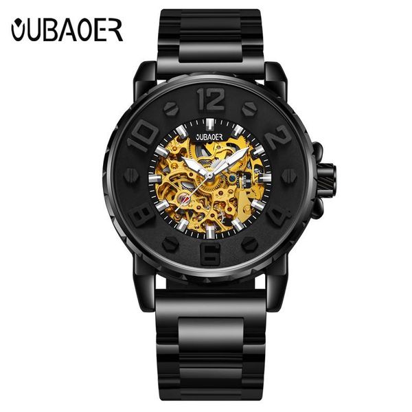 

luxury business watch for men design automatic mechanical sport wrist orologio uomo wristwatches, Slivery;brown