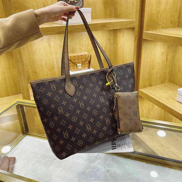 

2022 factory wholesale new large capacity tote printed letter casual fashion women's one shoulder handbag