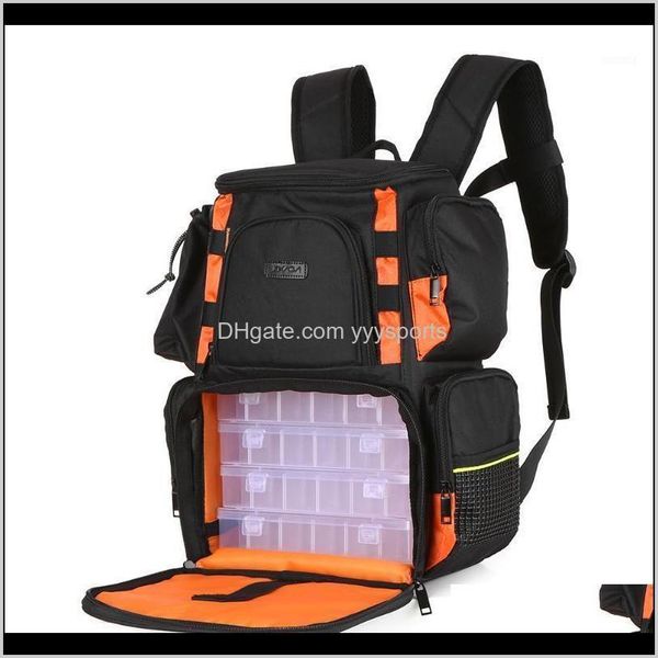 Sacos ao ar livre LIXADA Mochila Impermeável iscas de pesca de bobina ajustável saco de ar de armazenamento de peixe tackle boxes1 2p tuylx