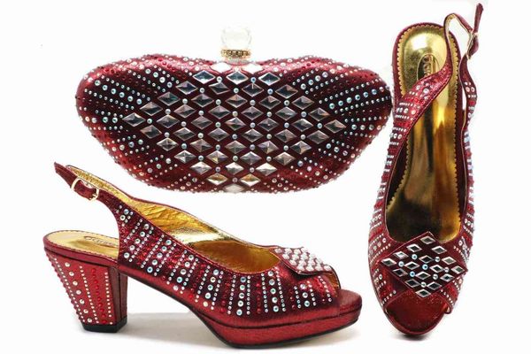 

stones shoes matching bag peep toes with clutch, Black