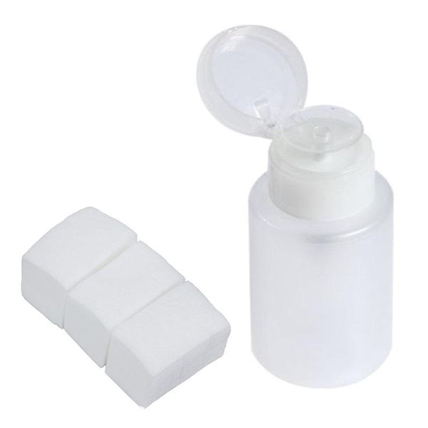 

nail art kits 900x lint wipes acrylic gel tips remover & pump bottle solvent liquid 150ml