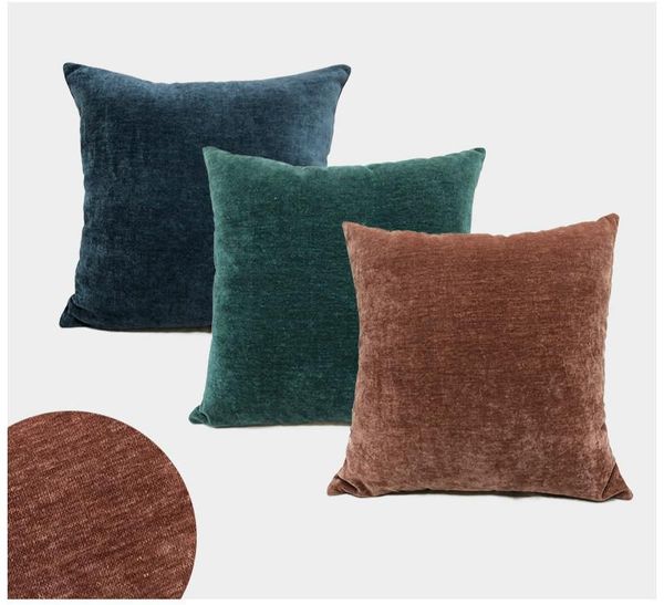 

cushion/decorative pillow cover cushion covers solid color chenille simple life style pillowcloth decoration for home car bed sofa living ro