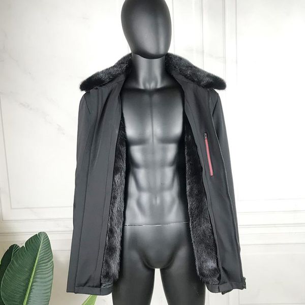

men's down & parkas natural parka men coat winter fashion casual warm jacket plus size coats outwear, Black