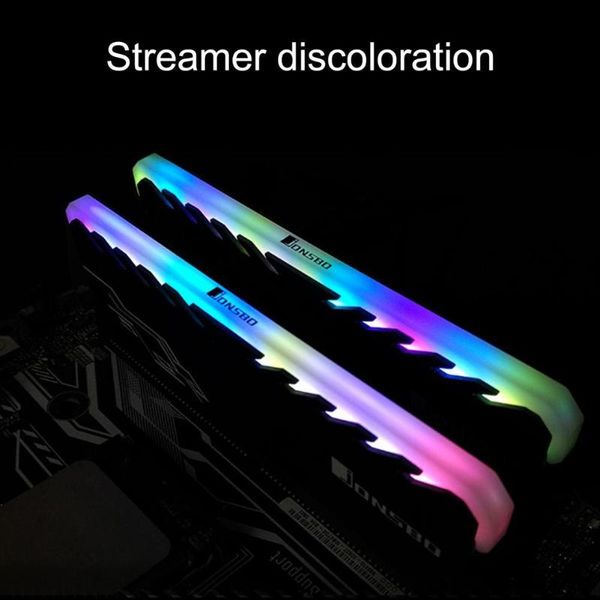 

universal rgb 256 color light led memory ram radiator cooling vest heat sink for deskfans & coolings