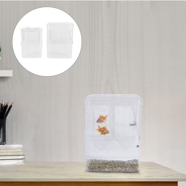 

aquariums 2pcs transparent aquarium fry breeding boxes practical hatching