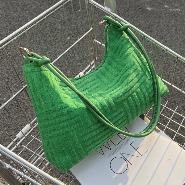 

evening bags designer towel underarm bag women shoulder fashion handbags and purses soft light tote clutch for 2022 baguette