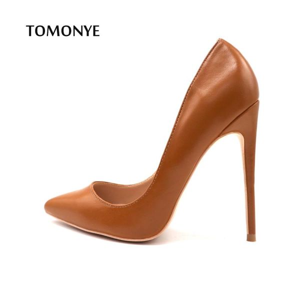 

small size classcial brown soft matte pointed toe office lady 120mm 10cm thin high heel women shoes pump dress, Black