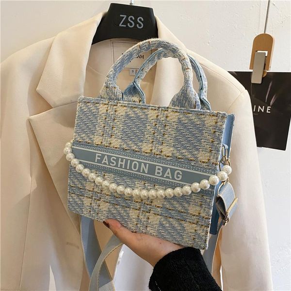 

evening bags 2021 summer fashion foreign style pearl tot tide large capacity wide shoulder strap single diagonal span bag
